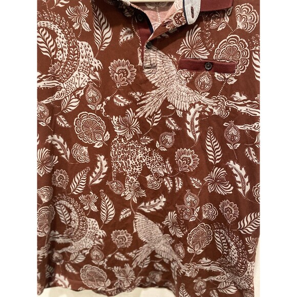 Set of 2 Ted Baker Mens Sz 6 US 2XL GINGEN STRIPED COTTON & Paisley Print POLO - Picture 4 of 13